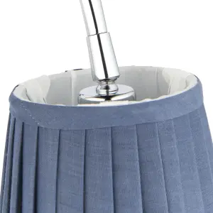 Lily Pleated Navy Wired LED Wall light