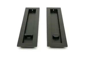 From The Anvil Aged Bronze 250mm Plain Rectangular Pull - Privacy Set