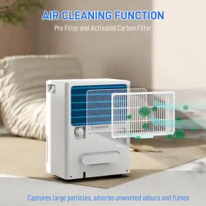 HOMCOM 30L Dehumidifier with Filter, Auto Defrost, for Home Laundry Drying