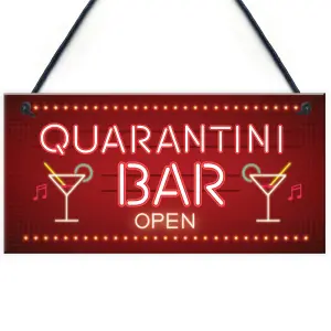 Red Ocean Novelty Home Bar Signs QUARANTINE Gifts For Man Cave Bar Signs And Plaques