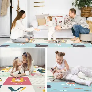 180cm x 160cm Playmat, Extra-Large&Thick Foldable Foam Baby Play Mat, Thickness 1cm