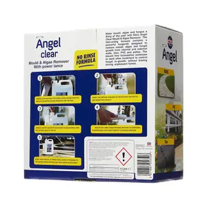 Nilco Angel Clear 10L Mould Algae Remover Cleaner Walls Tiles PVC Patios 2x 5L