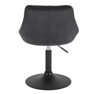 Blasco Swivel Adjustable Height Stool (Set of 2) Dark Grey