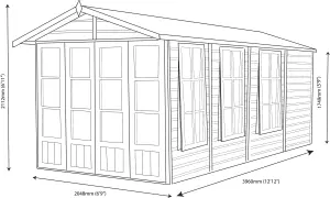 Shire Kensington 13x7 ft Apex Wooden Summer house