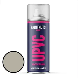 PaintNuts UPVC Door & Window Gloss Paint - Pebble Grey - 400ml Spray Can (RAL7032)