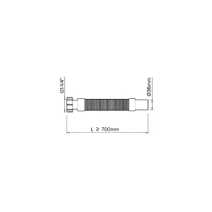 Flomasta White Flexible waste pipe (Dia)32mm (L)0.32m