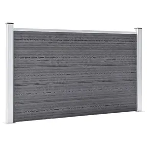 Berkfield Garden Fence WPC 353x106 cm Grey