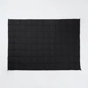 Brentfords Supersoft Weighted 8kg Blanket, Black - 150 x 200cm