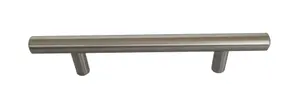 Satin Nickel effect Kitchen Cabinet Bar Handle (L)9.6cm (D)35mm