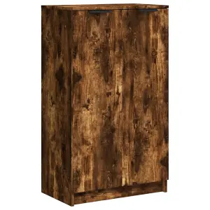 Shoe Cabinet Smoked Oak 59x35x100 cm Engineered Wood