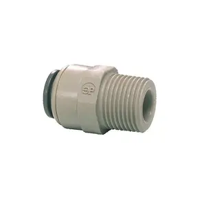 John Guest PI010802S - Male BSPT to Pushfit Straight Adaptor - 1/4" BSPT x 1/4" Pushfit