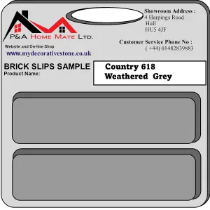 Brick Slip Samples - Country 618 Weathered Grey