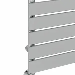 Rinse Bathrooms Smart WiFi Thermostatic Electric Bathroom Flat Panel Heated Towel Rail Radiator with Timer 1800x600mm - Chrome