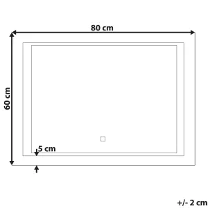 LED Bathroom Mirror EYRE Silver