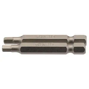 Draper 4mm 1/4" Hex. Hexagonal Insert Bit 50mm Long x 2 64254