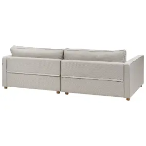 3 Seater Fabric Sofa Beige VINSTRA