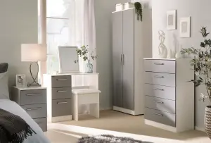 Trent Vanity in Dusk Grey & White (Ready Assembled)