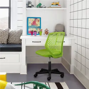 Yaheetech Ergonomic Armless Mesh Office Chair - Green