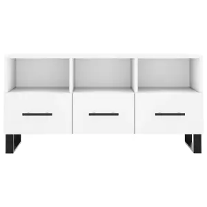 Berkfield TV Cabinet White 102x36x50 cm Engineered Wood