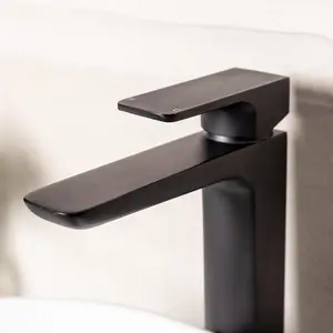 Zoia Black Tall Basin Mono Mixer Tap