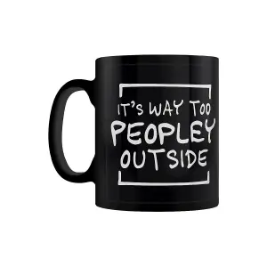 Grindstore Its Way Too Peopley Outside Mug Black (One Size)