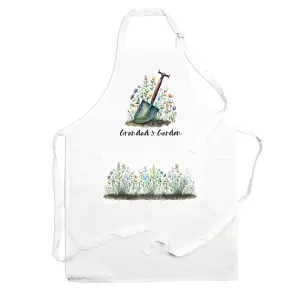 Purely Home Grandads Garden Apron - Gardening Apron - Adjustable Ties/Pocket Gift for Grandad