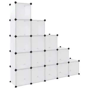 Berkfield Storage Cube Organiser with 15 Cubes Transparent PP