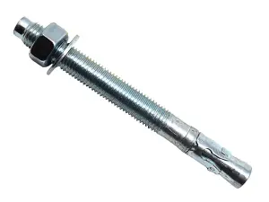 High-Quality M20 Zinc Plated Through Bolts 200mm - Pack of 10 for Construction