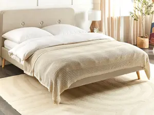 Bedspread ILEN Cotton 150 x 200 cm Beige