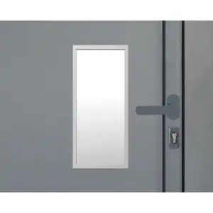 Fortia Kilifi Frosted Glazed Antracite LH External Front Door set, (H)2085mm (W)840mm