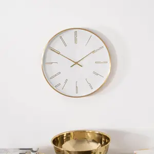 Gold 16" Modern Analogue Clock