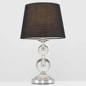 Feist 44.5Cm Clear Table Lamp Black / Not Included