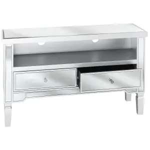 Beliani Glam TV Stand Silver NICEA