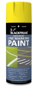 Blackfriar Yellow Matt Multi-surface Line-marking Spray paint, 400ml