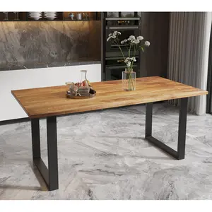 Rectangular Dining Table Mango Natural  / 76 H x 180 L x 90 W cm