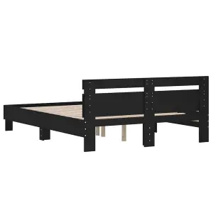 Berkfield Bed Frame without Mattress Black 140x200 cm