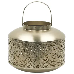 Beliani Glam Lantern CORFU Metal Gold