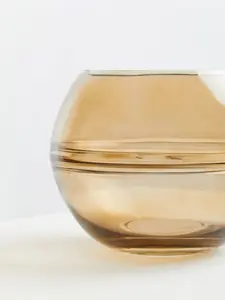 Interiors by Premier Elegant Design Smoked Glass Round Vase, Durable Glass Vase, Easy To Maintain Large Vase For Flowers,