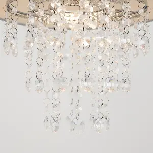 ValueLights Jesmond Grey Ceiling Pendant Shade and B22 GLS LED 10W Warm White 3000K Bulb