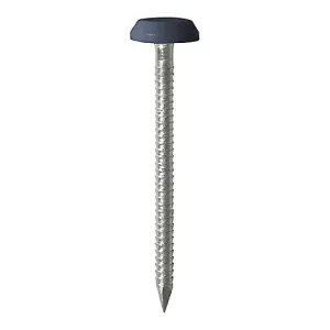 Timco - Polymer Headed Nails - A4 Stainless Steel - Anthracite Grey (Size 65mm - 100 Pieces)