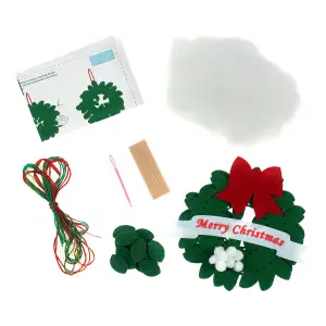 FELT DEC WREATH - Felt Decoration Kit: Christmas: Wreath - Trimits