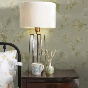 Laura Ashley Sage Gosford Smooth Wallpaper