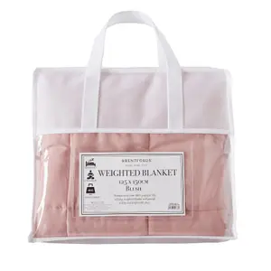 Brentfords Weighted Blanket Quilted, Blush Pink, 150 x 200 cm - 8kg