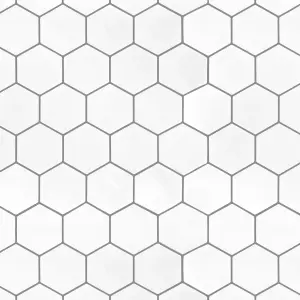 Wall Tile Hexagon 30.5x30.5cm White 5 Tiles Per Pack