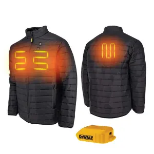 DeWalt DCHJ093 Heated Lightweight Puffer Jacket Coat 18v XR Large BARE UNIT