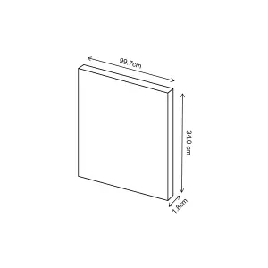 Ethos Matt antique rose Drawer front, Pack of 2 (H)340mm (W)997mm (T)18mm