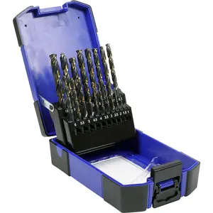 19 Piece HSS Tri-Point M2 Drill Bit Set with Self-Centring Tips - Perfect for Precision Drilling