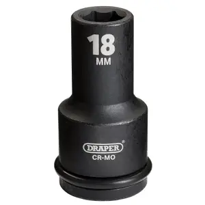 Draper Expert 18mm 3/4" Square Drive Hi-Torq 6 Point Deep Impact Socket (5050)