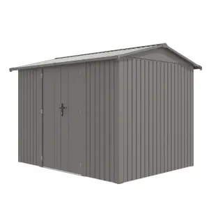 Rowlinson Brentvale 10x8 Premium Apex Metal Shed with Foundation Kit & Assembly