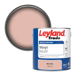 Leyland Trade Vinyl Matt Walls & Ceilings Emulsion Paint New Clay (PPG1192-4) 2.5L